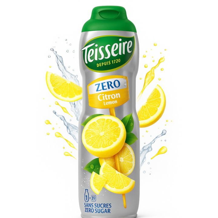 Syrop Teisseire Lemon 600ml Cytrynowy Bez Cukru koncentrat do wody drinkówAMK