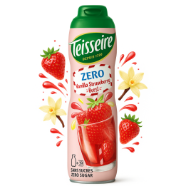 Syrop Teisseire Kids koncentrat 0,6L bez cukru Wanilia Truskawka do wodyAMK