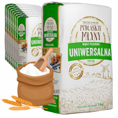 Mąka pszenna typ 550 uniwersalna 10x1kg PZZ...