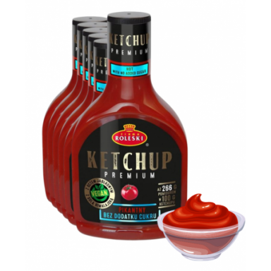 Roleski Ketchup pikantny Keto 425g zestaw 6x ketchup...