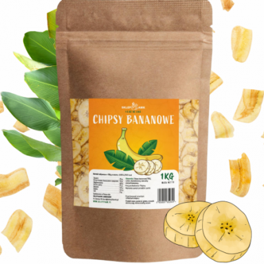 Chipsy bananowe 1kg Banan suszony przekąska wysoka...