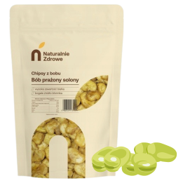 Bób prażony solony Chipsy z bobu 500g przekąska NATURALNIE ZDROWEAMK