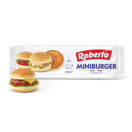 Burgery z sezamem mini ROBERTO 8 szt bułki bułeczki 200 g AMK
