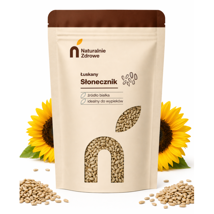Słonecznik łuskany 1kg pestki Naturalnie Zdrowe zdrowa przekąska do musli
