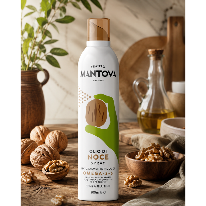 Olej z Orzechów Włoskich Spray Mantova 200 ml Premium Walnut Oil Spray FIT