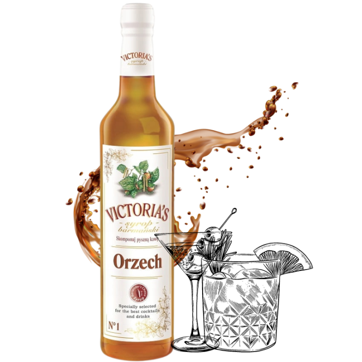Syrop koncentrat barmański Victoria's Orzech do drinków 490ml Cymes AMK!24