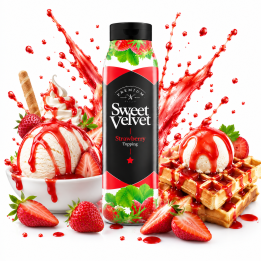 Sos do deserów Neverland Truskawka 1 kg Sweet Velvet  polewa lody gofry AMK