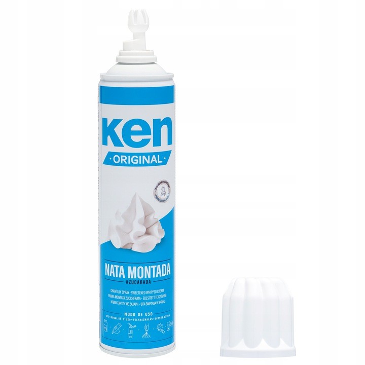 Bita śmietana KEN Original smak waniliowy w sprayu 500ml - gofry, deseryAMK