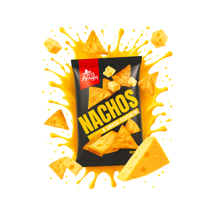 Nachos Cheese 500g Tres Amigos serowe chipsy z tortilli Fanex duże opakowanieAMK