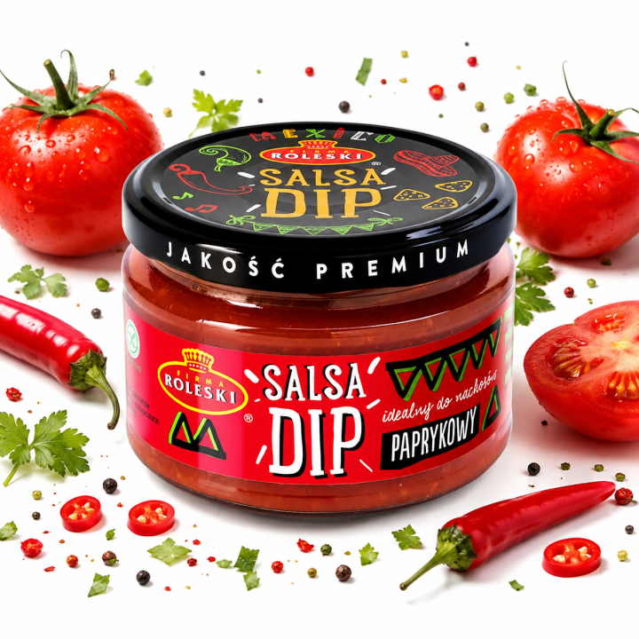 Roleski Salsa Dip Paprykowy 240g Sos Do Nachos Chipsów Przekąsek i Grilla