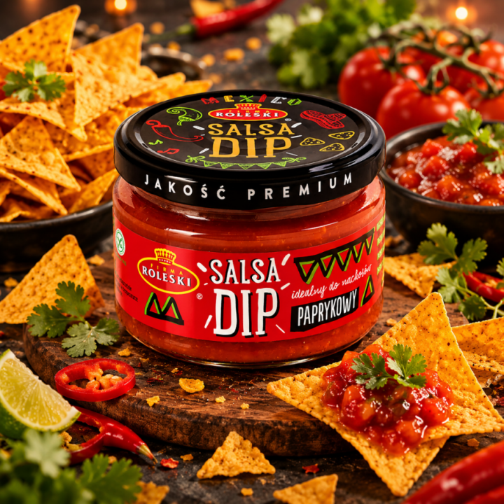 Roleski Salsa Dip Paprykowy 240g Sos Do Nachos Chipsów Przekąsek i Grilla