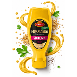 Roleski Musztarda Stołowa 425g Łagodna Do Hot Dogów i Grilla