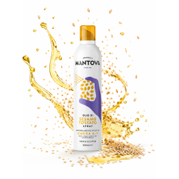 Mantova Włoski Olej Sezamowy Spray 200 ml Premium z Prażonych Nasion Sezamu