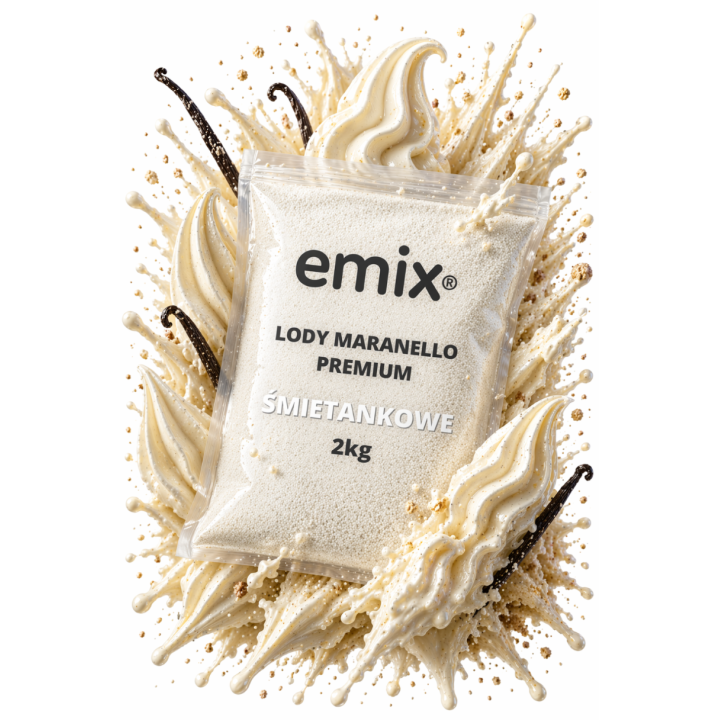 Emix Proszek do lodów włoskich śmietankowych 2kg wydajny soft ice