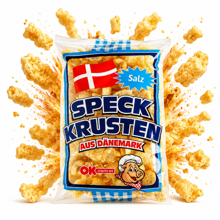 OK Snacks Speckkrusten 150g Chrupki Skórka Wieprzowa Keto Bezgluten Boczek skóra AMK