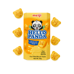 Japońskie ciasteczka nadzieniem karmelowym Meiji Hello Panda ORGINLNE 50g AMK