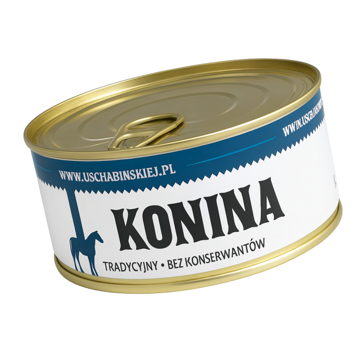 Konserwa Konina 300g chude mięso końskie lekkostrawne niskokaloryczne 0,300 AMK