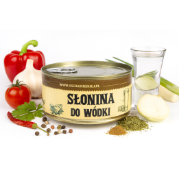 Słonina Wojskowa Wieprzowa 300g w Puszce Tradycyjna Polska Zakąska AMK