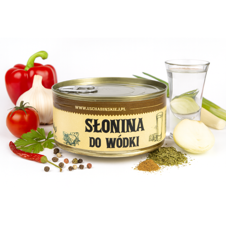 Słonina Wojskowa Wieprzowa 300g w Puszce Tradycyjna Polska Zakąska AMK