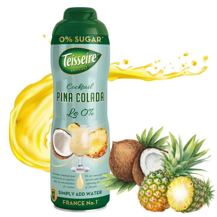 Syrop koncentrat Pina Colada bez cukru 600ml na 4l napoju TEISSEIRE AMK