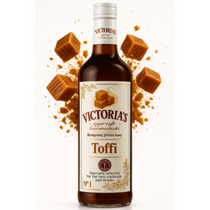 Syrop barmański do kawy toffi Victoria's toffi 490 ml do drinków i koktajli AMK
