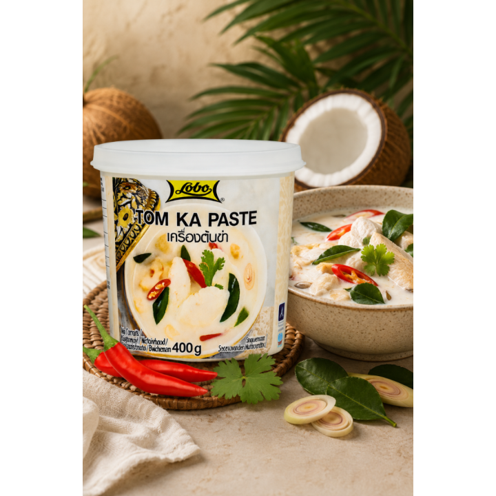 Lobo Pasta TOM KA 400G Pasta Tajska Zupa Kokosowa Koncentrat Baza Do Zupy 400gAMK