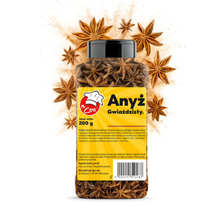 Anyż gwiazdkowy 200g wysoka jakość aromatyczny przyprawa herbaty grzańca AMK