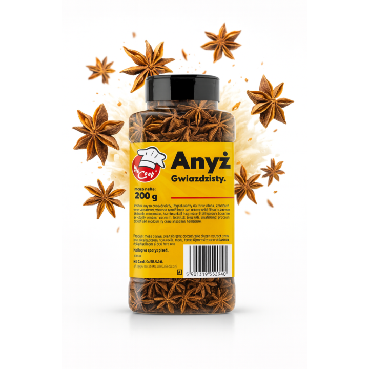 Anyż gwiazdkowy 200g wysoka jakość aromatyczny przyprawa herbaty grzańca AMK