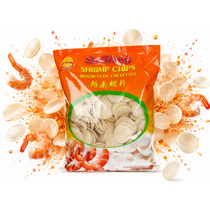 Chipsy krewetkowe do smażenia Shrimp Chips Prawn Crackers 1kg SA GIANG AMK