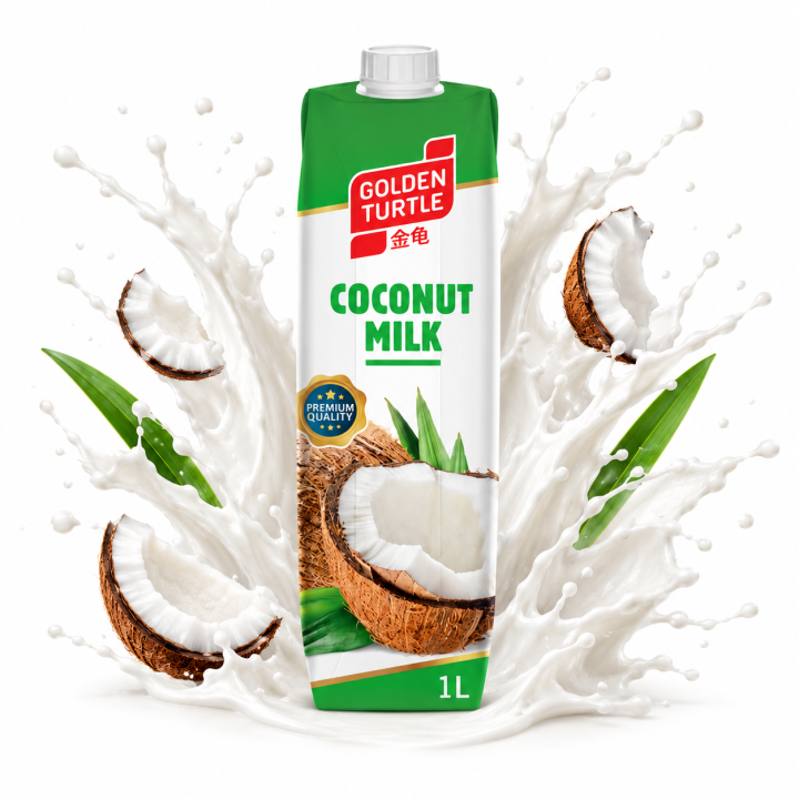 Mleko kokosowe 1L Tetra Pak 17-19% tłuszczu Golden Turtle Wietnam Tajlandia AMK