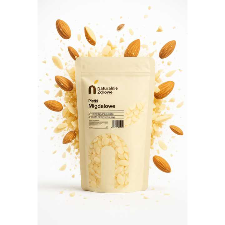 Płatki migdałowe 250g Naturalnie Zdrowe migdały cięte 100% AMK