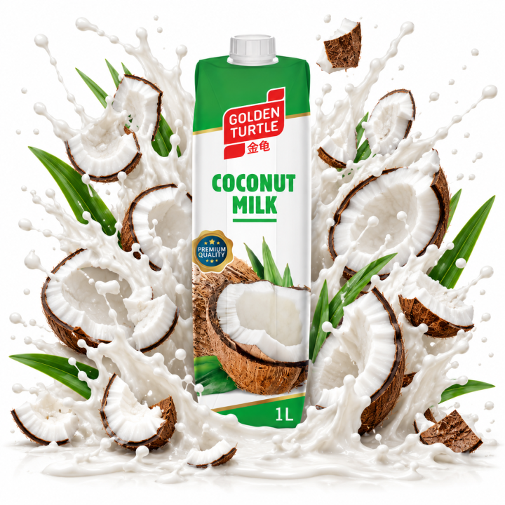 Mleko kokosowe 1L Tetra Pak 17-19% tłuszczu Golden Turtle Wietnam Tajlandia AMK