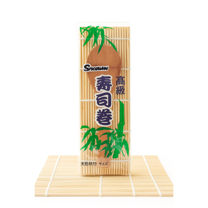 Mata bambusowa 24×24 + łopatka do przygotowania sushi zestaw AMK