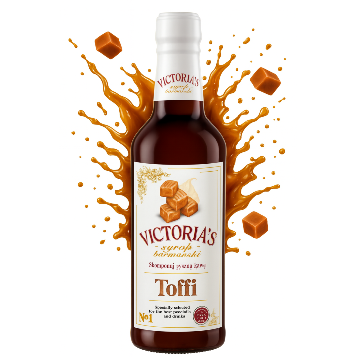 Syrop barmański do kawy toffi Victoria's toffi 490 ml do drinków i koktajli AMK