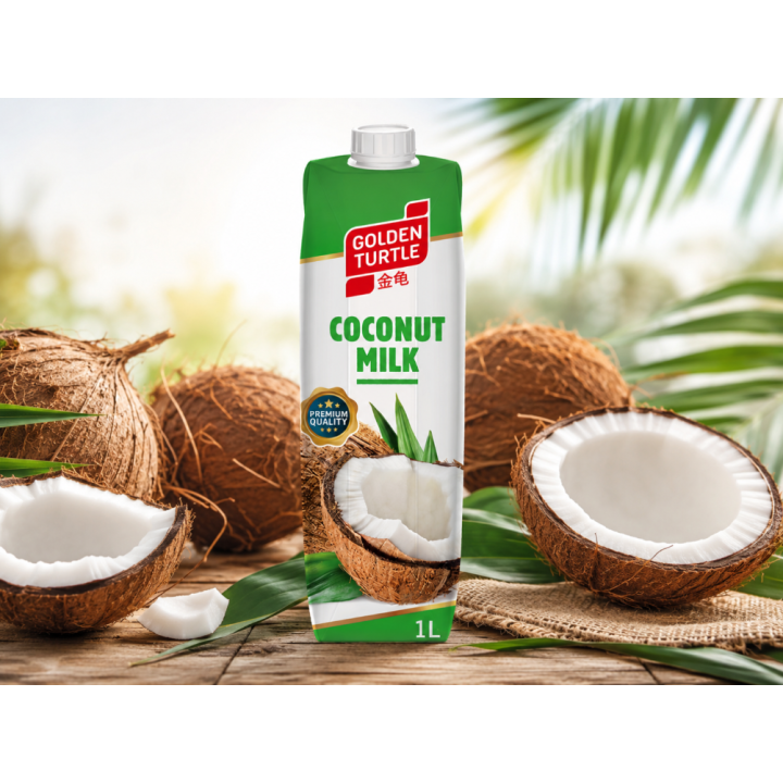 Mleko kokosowe 1L Tetra Pak 17-19% tłuszczu Golden Turtle Wietnam Tajlandia AMK