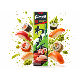 S&B Wasabi 43g pasta chrzanu japońskiego w tubce, idealna do sushi AMK
