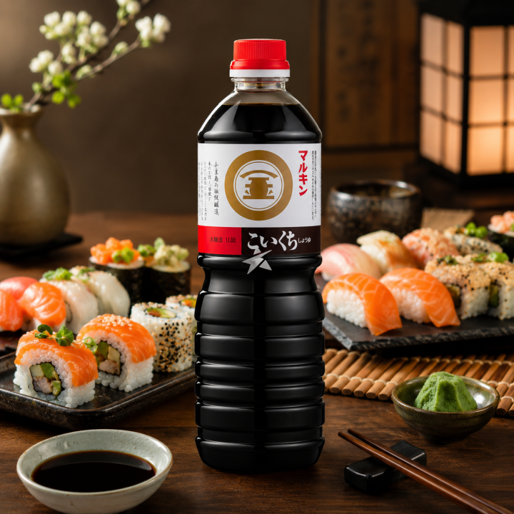 Sos Sojowy Ciemny Koikuchi Marukin 1L Japoński azjatycki sos do sushi i dań TO AMK