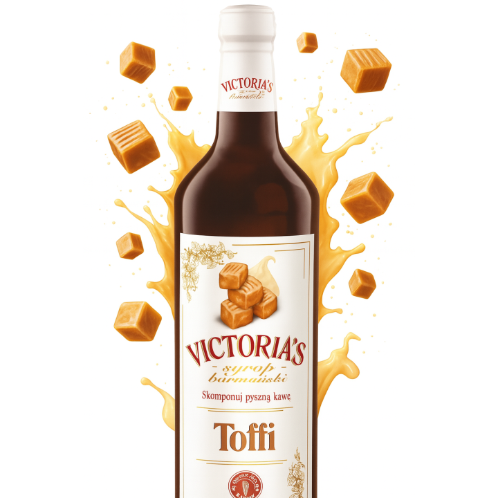 Syrop barmański do kawy toffi Victoria's toffi 490 ml do drinków i koktajli AMK