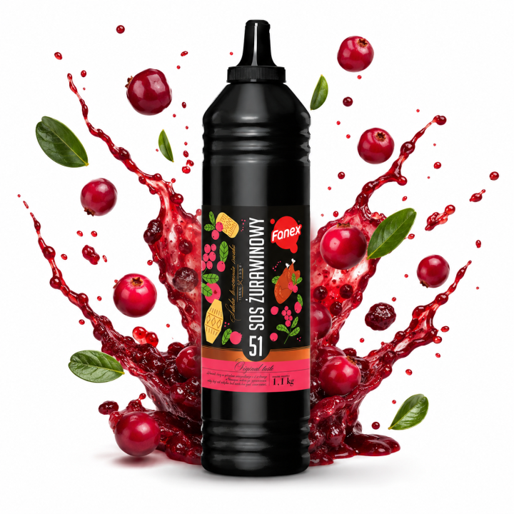Sos Żurawinowy Fanex 1,1kg do Burgera Kaczki Wrapów Gastronomiczny Premium