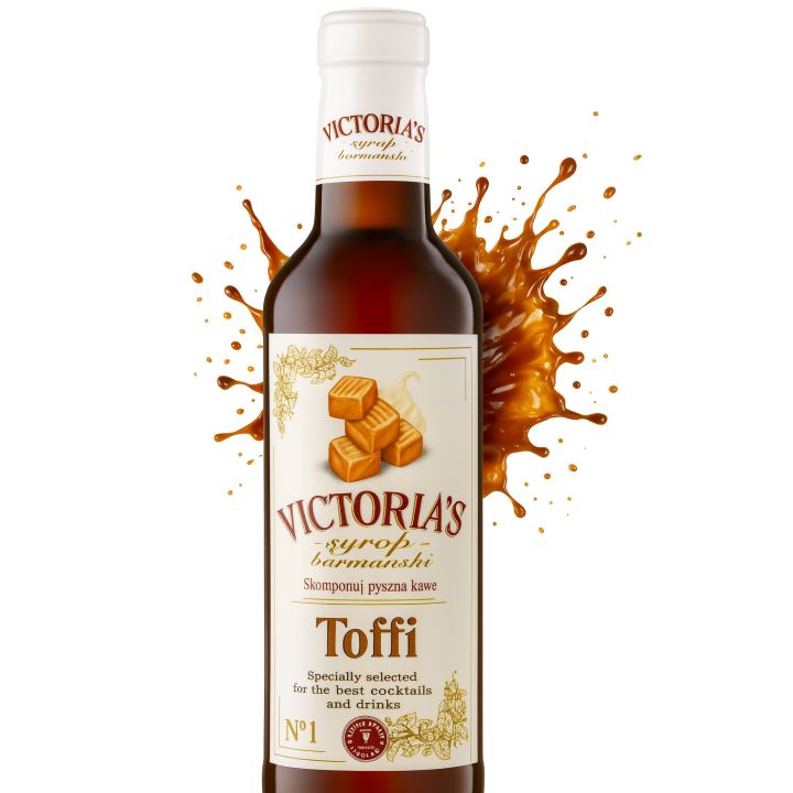 Syrop barmański do kawy toffi Victoria's toffi 490 ml do drinków i koktajli AMK