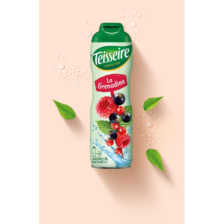 Syrop koncentrat GRENADINE BEZ CUKRU 600 ml na 4l napoju TEISSEIREAMK
