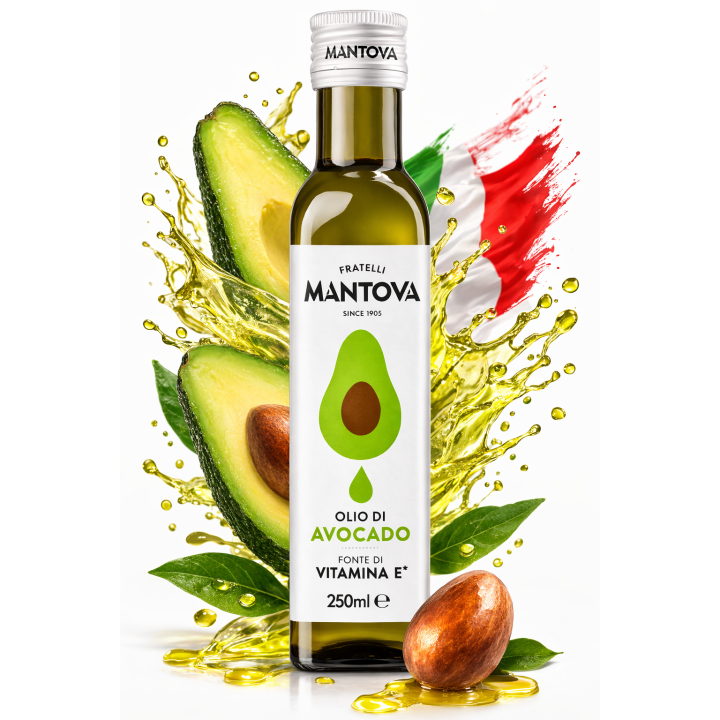 Olej z Awokado Mantova 250ml Naturalny z Witaminą E Do sałatek grilla