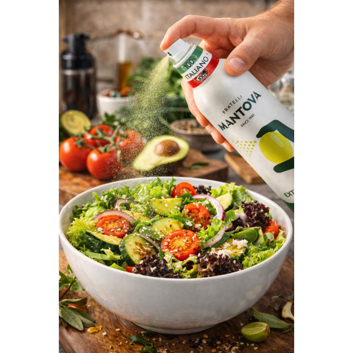 Oliwa z Oliwek Extra Virgin Spray Mantova 400ml Do Smażenia Grill sałatek