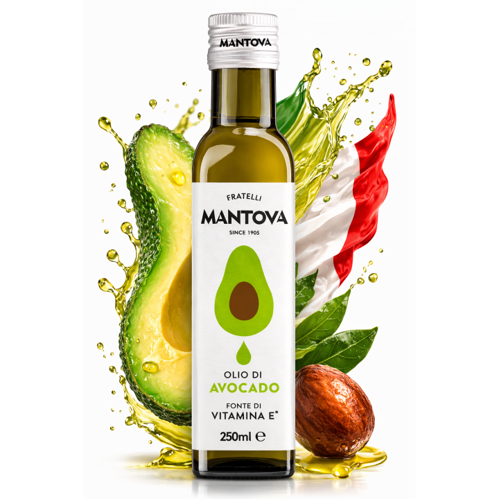 Olej z Awokado Mantova 250ml Naturalny z Witaminą E Do sałatek grilla