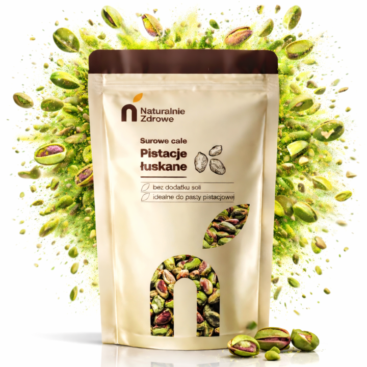 Pistacje Łuskane RAW Niesolone Naturalnie Zdrowe Naturalne Orzechy 250g