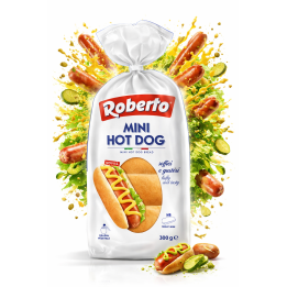 Mini Bułki Hot Dog Roberto 300g 8 szt Puszyste Bułki Pszenne