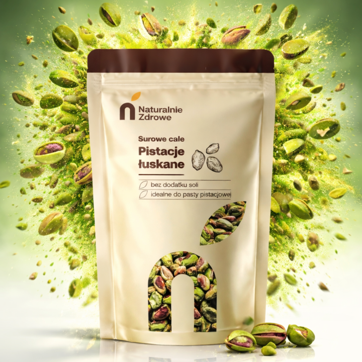 Pistacje Łuskane RAW Niesolone Naturalnie Zdrowe Naturalne Orzechy 250g