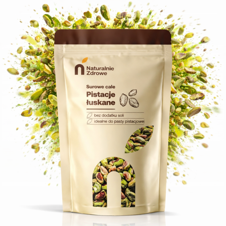 Pistacje Łuskane RAW Niesolone Naturalnie Zdrowe Naturalne Orzechy 250g