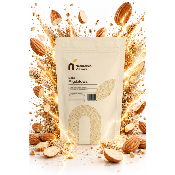 Mąka migdałowa 1kg keto low carb 100% migdałów Naturalnie Zdrowe