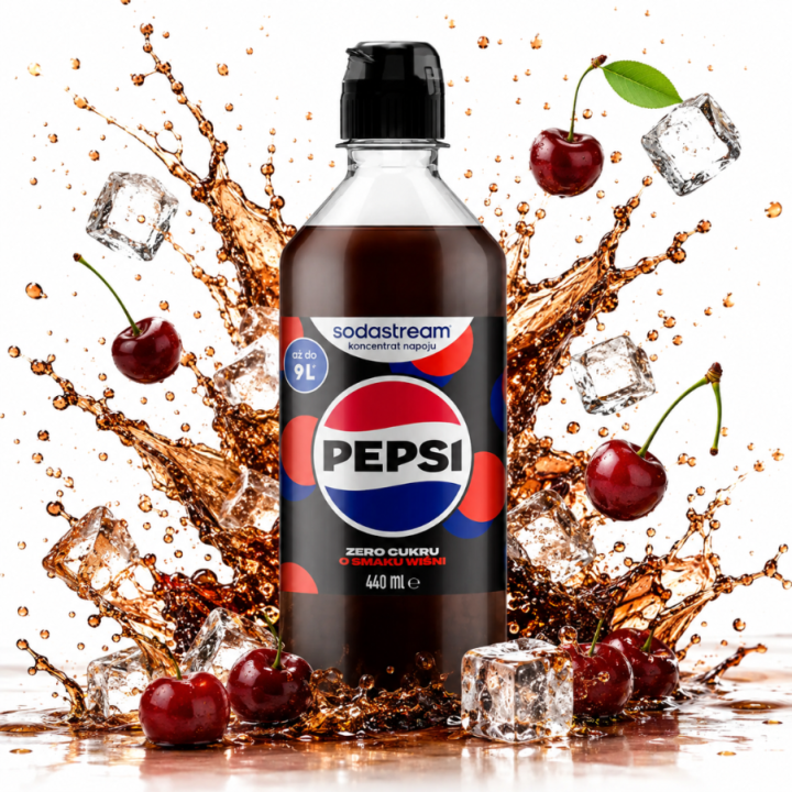 SodaStream Pepsi Max Cherry Zero Cukru 440 ml Syrop do Saturatora Premium